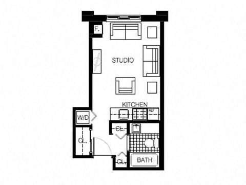 a floor plan of a house with a small footprint